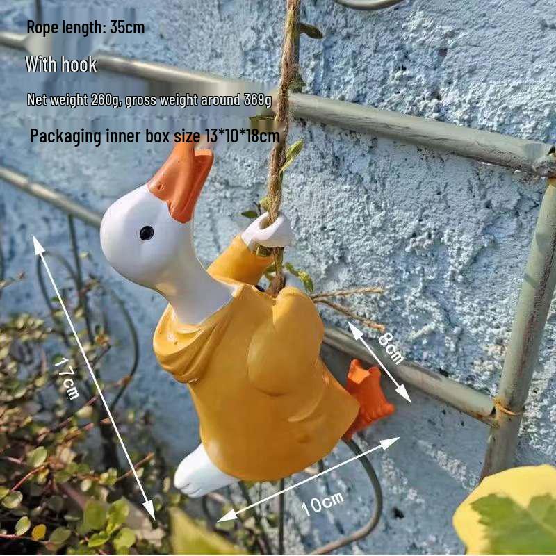 Little Rabbit Climbing Vine Hanging Ornament - Small Animal Figurine for Home, Courtyard, or Tree Pot Decor