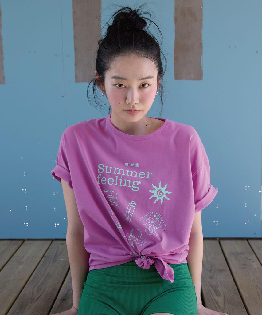 Michikoleondeonkosino Summer Feeling T-Shirt Pink