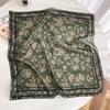 New silk pure cotton blended 71 square scarves, spring and autumn versatile decorative thin high-end light luxury silk cotton silk scarves