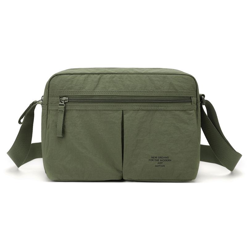 Solid Color Shoulder Bag Multi-compartment Crossbody Bag