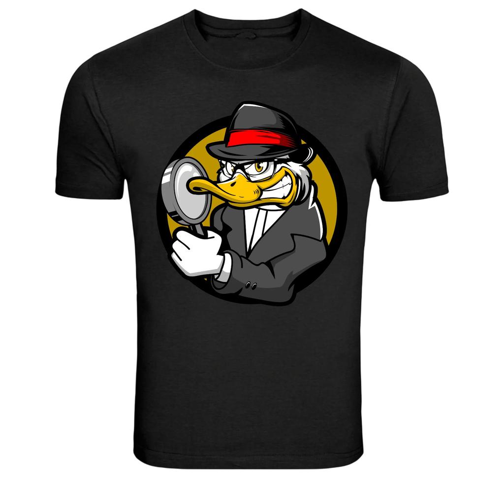 Detective Duck With Magnifying Glass Cartoon Graphic Tee