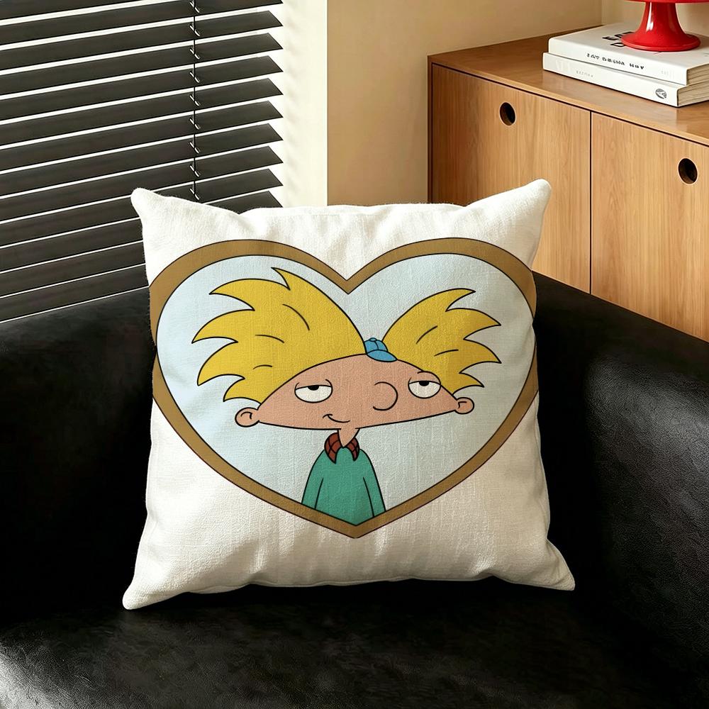 Cartoon HHey AArnold Kussenhoes Creatieve kussenslopen voor interieurdecoratie kantoor woonkamer huis Auto heet