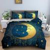 Divination Theme Duvet Cover Set Polyester Bedding Set Moon Sun Constellation Pattern King Queen Twin Size For Boys Girls Teens