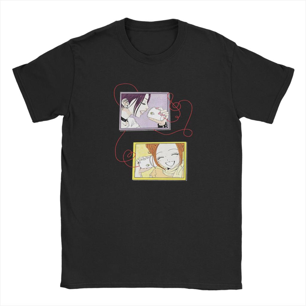 Black Stones Nana Mangaanime T Shirt Men Cotton Tops Casual Osaki Anime Kawaii Cartoon Round Neck Short Sleeve