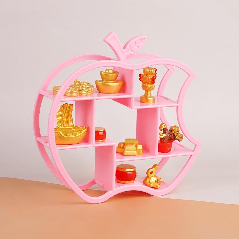 Mini Antique Shelf Ornaments Dollhouse Simulation Display Stand Storage Shelf Model Doll Furniture Micro Scene Decor Props