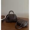 2025 New First-layer Cowhide Bowling High-quality Handbag Retro Boston Crossbody Shoulder Bag Women's Wholesale