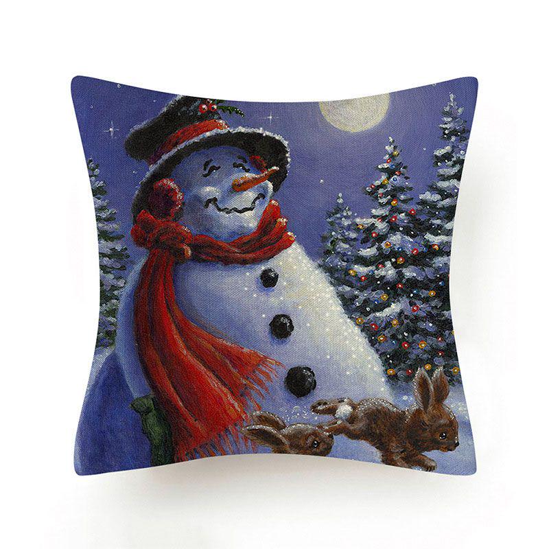Stylish And Unique Christmas Snowman Pillow Case Perfect For Holiday Home Decor
