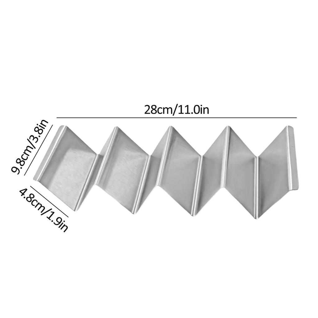 Taco Tray Holds 4 Tacos Keep Upright 304 Stainless Steel Taco Holder for Home Party Gathering