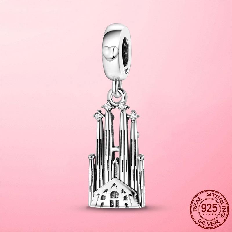 New 925 Silver Snake Coffee Cup Dog CZ Cactus Charms Beads Fit Original Women Bracelet Fine Silver Jewelry Gift