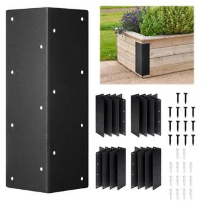 Top Quality 1Pc Noise Free Metal Right Angle Bracket Rustproof Garden Bed Corner Connector with Screws for Furniture