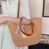 Handwoven Summer Beach Shoulder Tote Bag - Large Capacity Commuter Woven Bag for Women