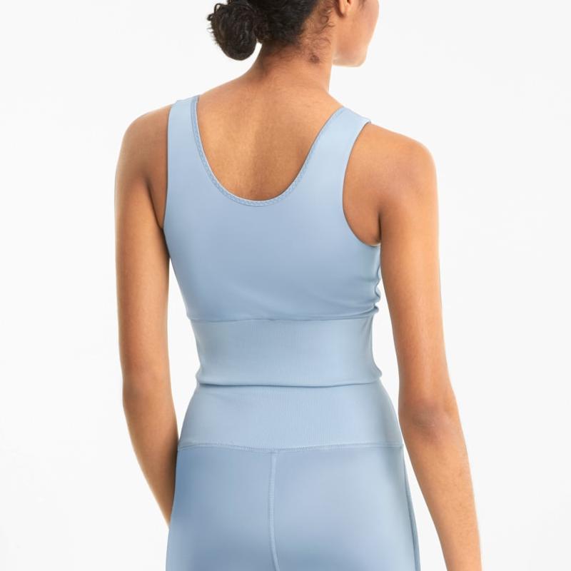 Puma Exhale Solid Moisture Wicking Comfortable Solid Color Sports Tank Top Women Tops Light-Blue 520069-89