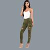 Women's High Waist Skinny Jeans Slim Fit Ripped Denim Pants Casual OL Stretch Long Denim Trousers For Daily Wear