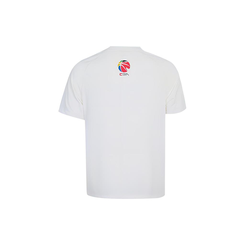 Li Ning Sports Basketball Serie CBA Liaoning Benxi Team Basketball Kurzarm T-Shirt Herren Tops Weiß ATSR627-3