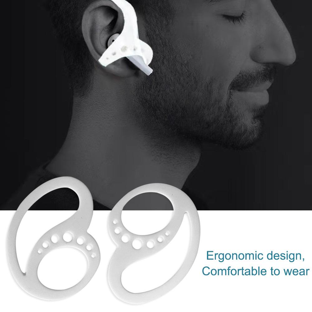 1-4 Pair Silicone Earphones Holder Portable Anti-Slip Silicone Earplug Hook Anti-Drop Secure Ear Earplug Solid Protector Tools