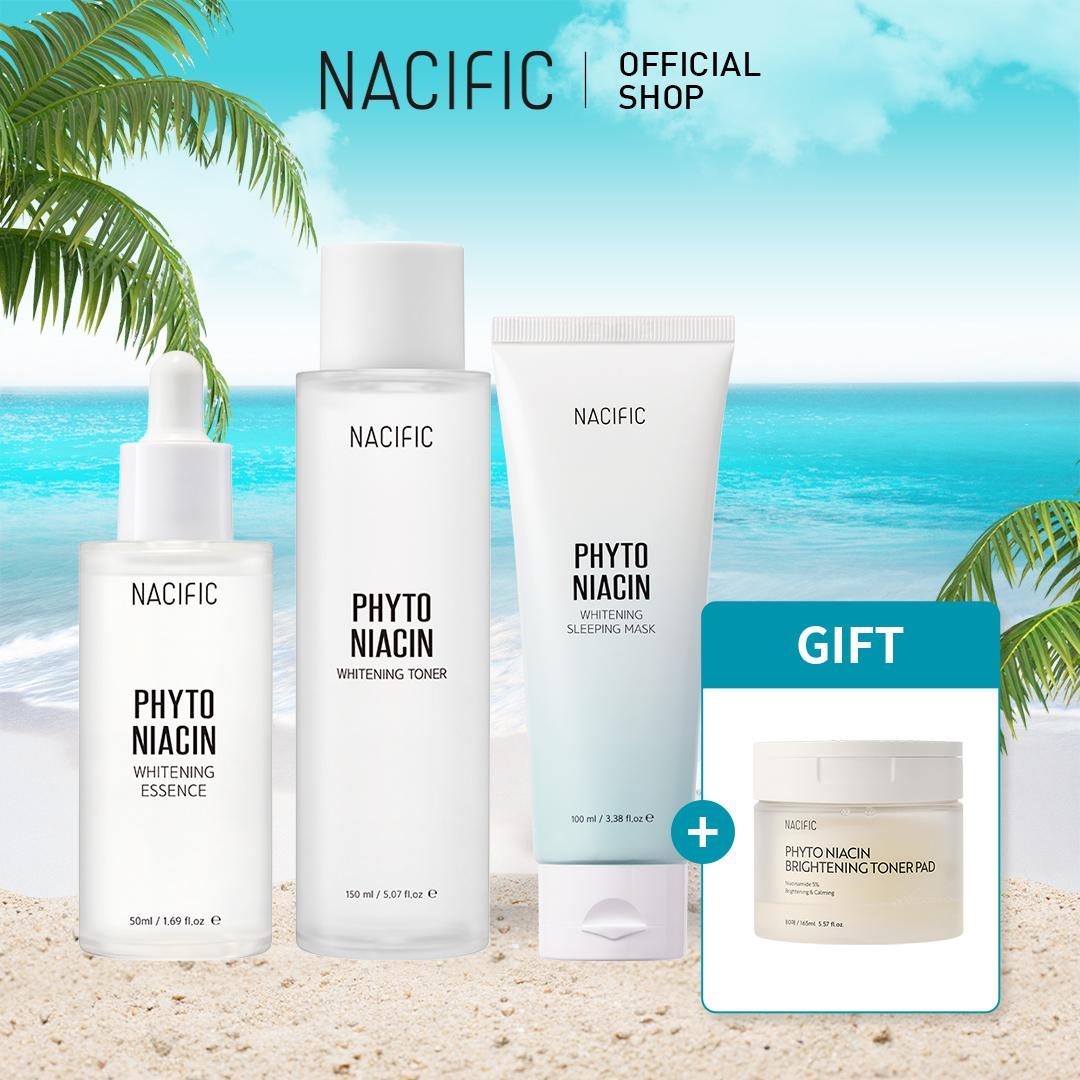 

[NACIFIC] Набор Phyto Niacin WHITENING (Осветляющий) (тоник, эссенция, ночная маска) Toner pad
