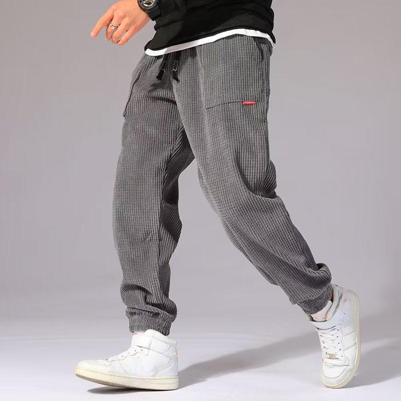 

Мешковатые вельветовые спортивные штаны мужские однотонные повседневные осенне-зимние технические флисовые спортивные свободные джоггеры шаровары мужские длинные брюки XS