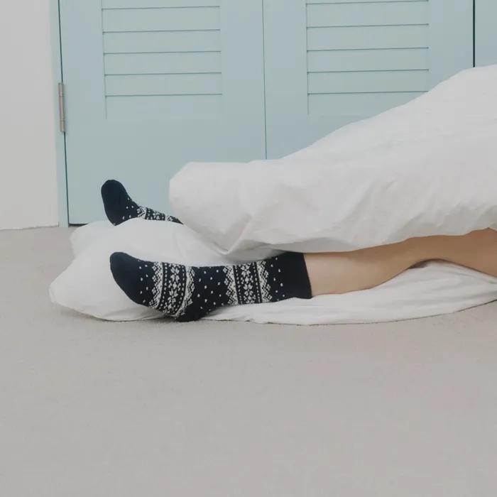 [IHM25FWS44] Cozy Snow Socks Navy