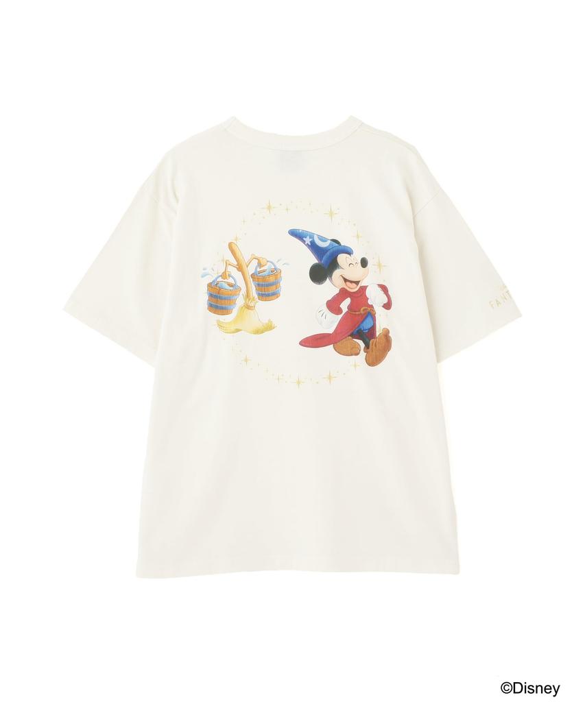 Avirex Disney Collection FANTASIA MICKEY MOUSE BROOM Size T-SHIRT, Men's, L, 033, Off-White, 783-5234022