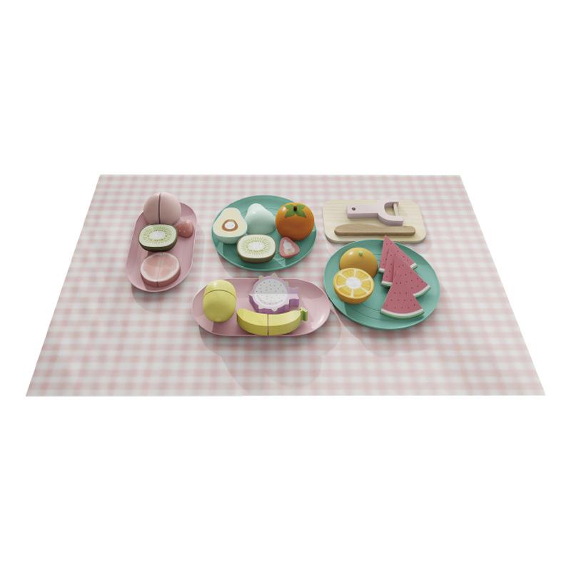 Children's Play-house Simulation Wooden Fruit Cutting Board Plane Kitchen Toy