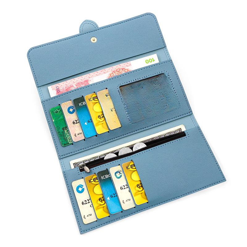 Kadın Uzun Cüzdan Basit ve Ferah PU Bozuk Para Cüzdanı