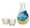 Toyo Sasaki Glass Cold Sake Glass Set Gold Leaf Made In Japan Carafe Glass 80ml 3 Pieces 300ml, G640-M60