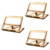 Support de livre de recettes pliable ABMH-3X, Bibliothèque à cadre en bois pour la lecture, Support pour tablette PC