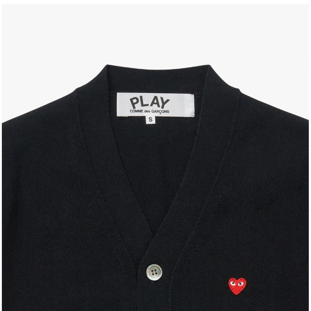 Comme Des Garcons P1n080 1 Play Small Red Heart Waffen Mens Cardigan