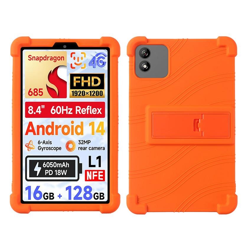 Pour tablette BNCF BPad Mini 8,4 pouces Housse en Silicone Souple pour Tablette - Écologique, Résistante aux Chutes et Durable