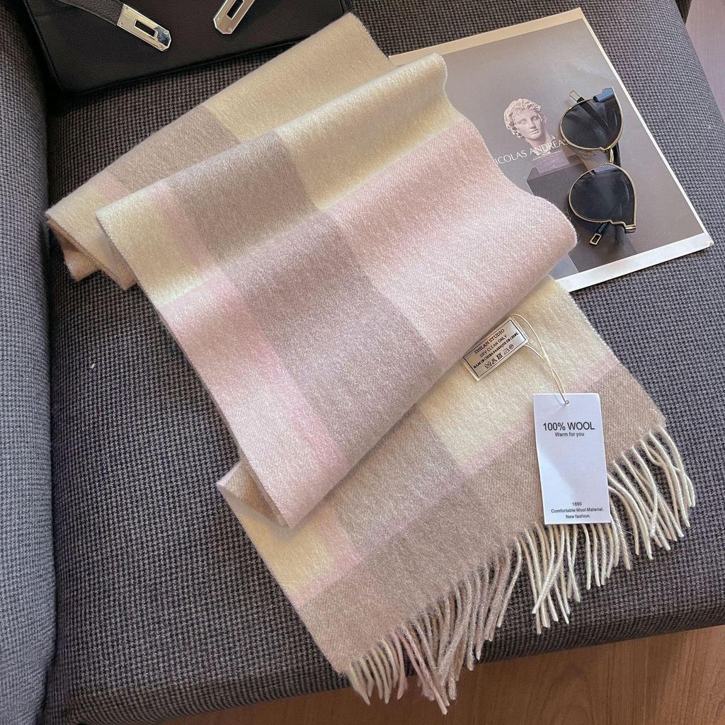 2025 Unisex 100% Wool Scarf: Versatile and Warm for Autumn & Winter