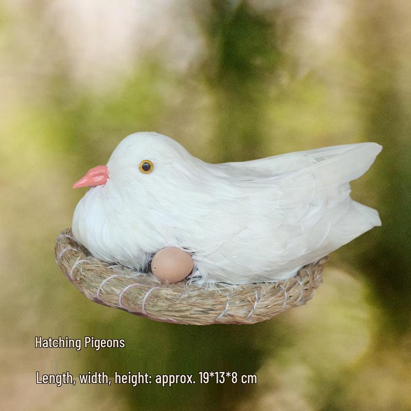 Realistic Pigeon Ornaments: Fake Pigeon Dolls, Wedding Decor, Animal Models, Peace Bird Props