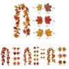 Artificial Autumn Fall Maple Leaves Garland For Home Party Decoration Vibrant Colors 175cm Long