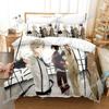 Anime Bungo Stray Dogs Bedding Set Boys Girls Twin Queen Size Duvet Cover Pillowcase Bed Boys Adult Fashion Home Textileextile