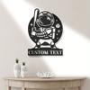 Soccer Player Wall Art Metal Sign Personalized Sports Gift Teen Room Decor Iron Custom Name Plate