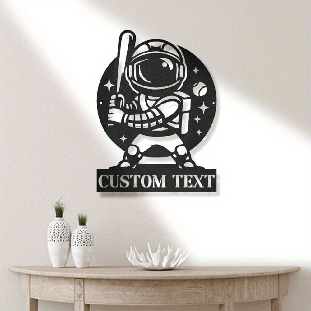 Soccer Player Wall Art Metal Sign Personalized Sports Gift Teen Room Decor Iron Custom Name Plate