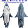 Wearable Shark Blanket Hoodie & Shark Sleeping Bag-Soft Cozy Shark Costume for Bedspread with Shark Bedcover, Machine Washable Shark Themed Sleepwear