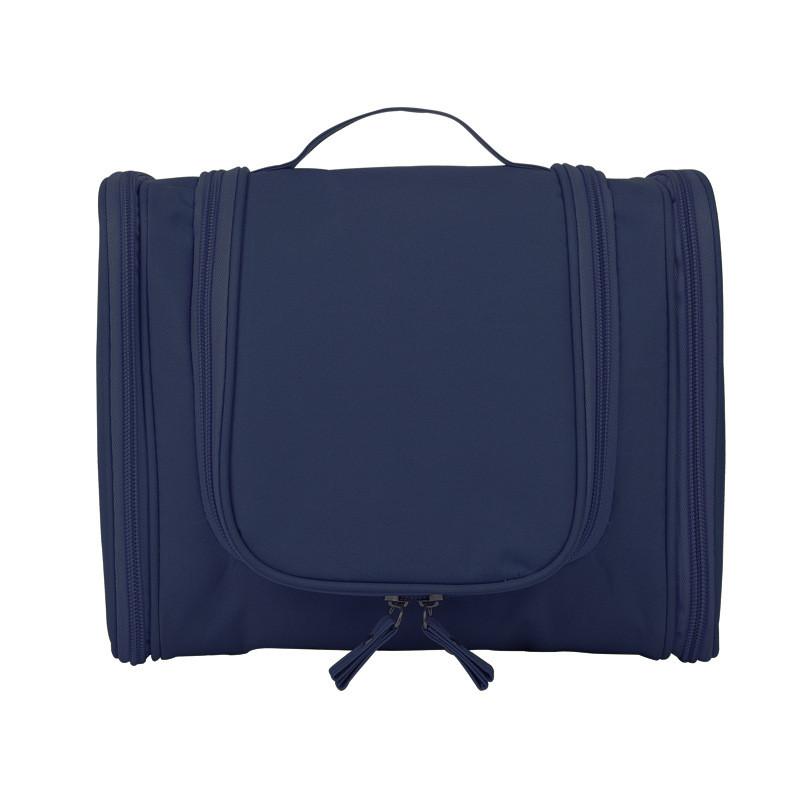 Travel Toiletry Bag With Hanging Hook And Dual Zippers For Bathroom Organization