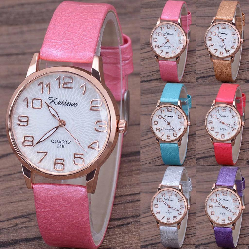Dámské módní kožené hodinky