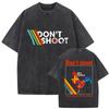 Vintage Washed Game ARC Raiders Graphic T Shirt Men's Cosplay Gothic Short Sleeve T-shirts Casual High Quality Tshirt Streetwear