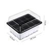 With Cover 12 Cells Seedling Trays White Square Portable Nursery Box Set Breathable Germination Box Greenhouse