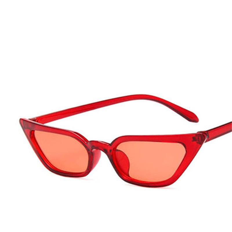 Fashion Sunglasses Woman Brand Designer Vintage Retro Triangular Cat Eye Glasses  Transparent Ocean UV400