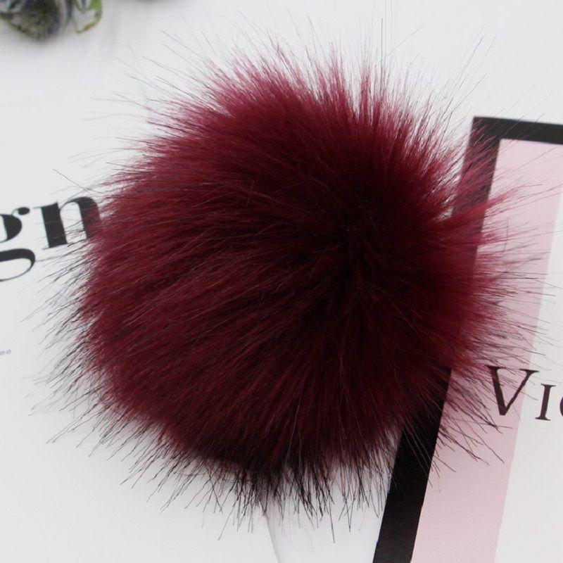 47-tommers Falsk DIY Vaskebjørnspels Pom Poms Ball For Strikking Luer Tilbehør Hatter