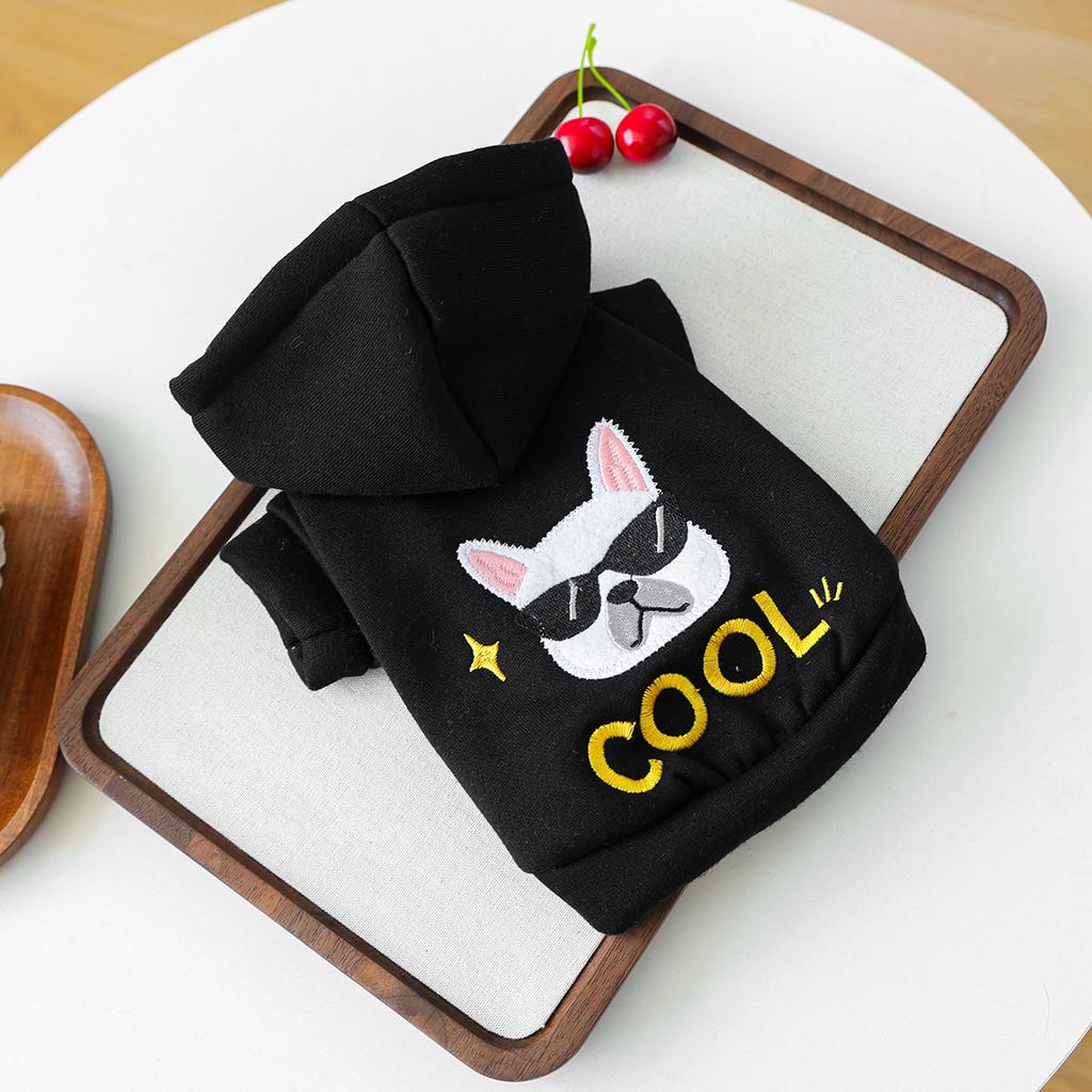 Pet clothes autumn and winter new small dog puppies happy dog cat warm comfortable cool sweater - white rabbit
