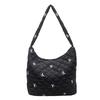 Nyl Solid Color Bow Diamd Grid Embroidery Casual Tote 2026 New Casual Bags Casual Leisure Sweet Versatile Women's Handbags