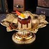 Small Metal Fruit Tray Household Tall Tray For Living Room Coffee Table Buddha Tribute Snack Plate Kitchen Organizer