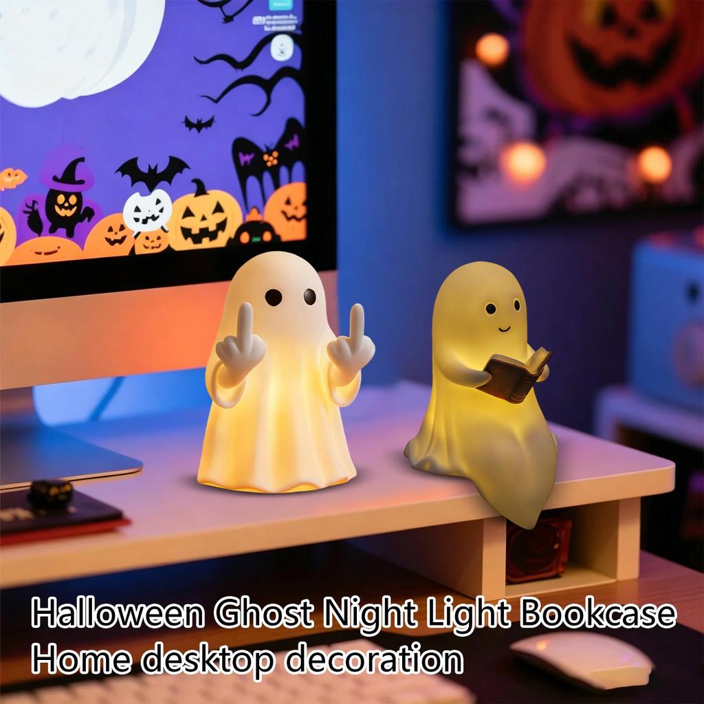 Halloween Night Light for Bookshelf Home Desk Decoration, Battery Operated