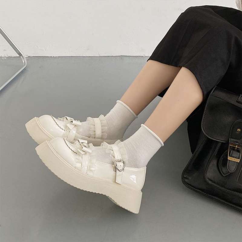 Japanese Jk Sweet Little Leather Shoes Women's Summer Cute Platform Lolita Lolita Soft Sister Shoes Lace Mary Jean Shoes