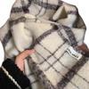 New Mohair Plaid Scarf Women's Winter Thickened Warm Korean Black and White Plaid Imitation Cashmere Shawl