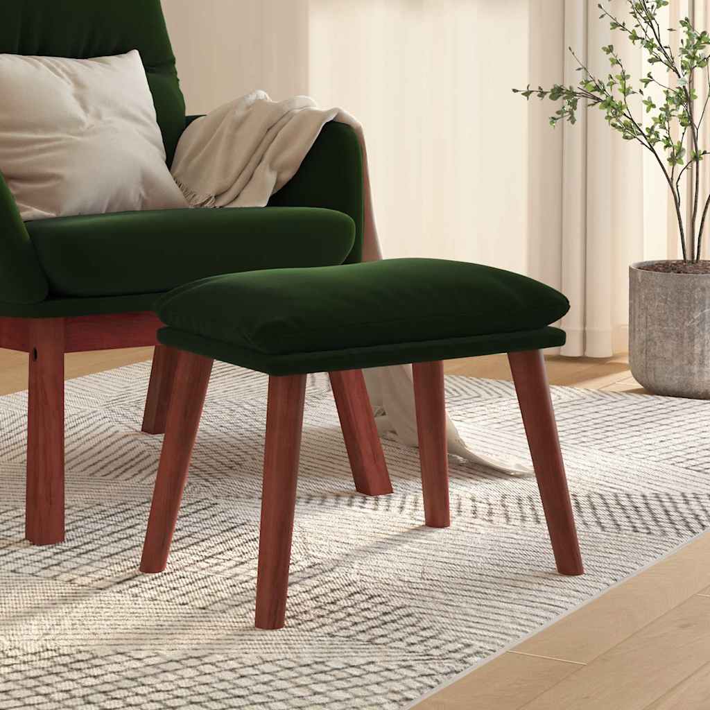 vidaXL Fußhocker Dunkelgrün 45x29,5x35 cm Samt grün