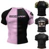 Kişisel Popüler Tasarım Süblimasyon Kısa Kollu Siyah No Gi BJJ Jiu Jitsu Rashguard Dövüş BJJ Mma Rash Guard Erkekler İçin Gömlekler